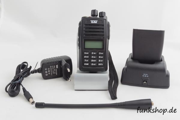 Team Tecom IPX5 Kofferset mit 4 Geräten PMR16 Freenet VHF UHF Betriebsfunk